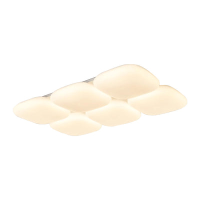 Modern Minimalist Square Iron PE LED Flush Mount Ceiling Light For Bedroom