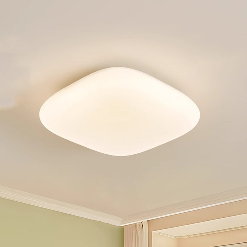 Modern Minimalist Square Iron PE LED Flush Mount Ceiling Light For Bedroom