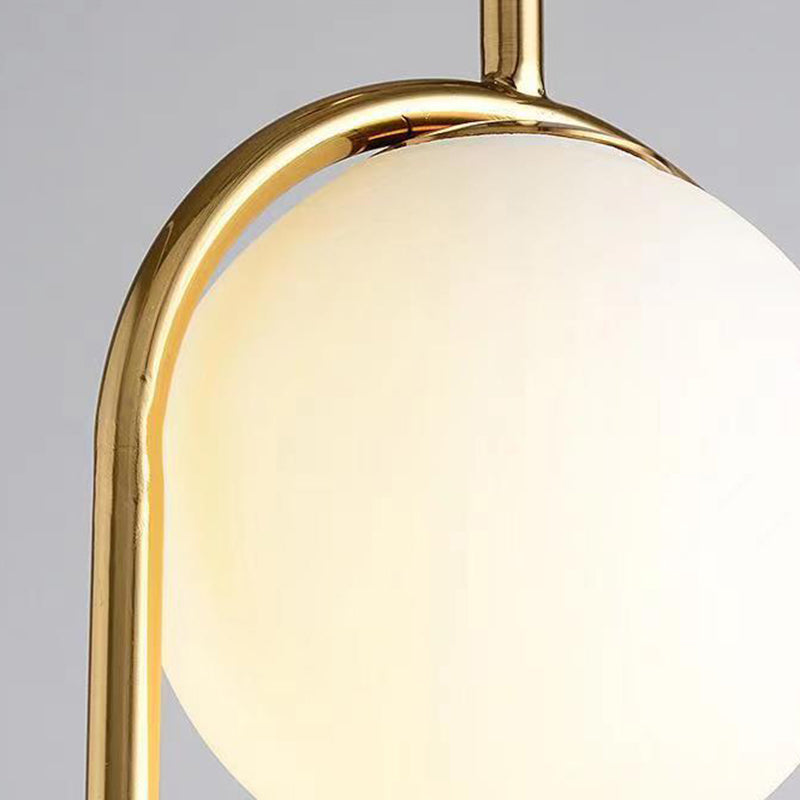 Lámpara colgante de hierro y vidrio en forma de lágrima ovalada de 1/2 luces de simplicidad moderna para dormitorio 