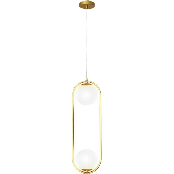 Modern Simplicity Teardrop Oval Iron Glass 1/2-Light Pendant Light For Bedroom