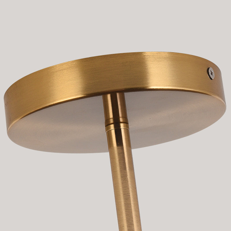 Contemporary Nordic Disc Shaped Iron PVC LED Semi-Flush Mount Ceiling Light For Bedroom