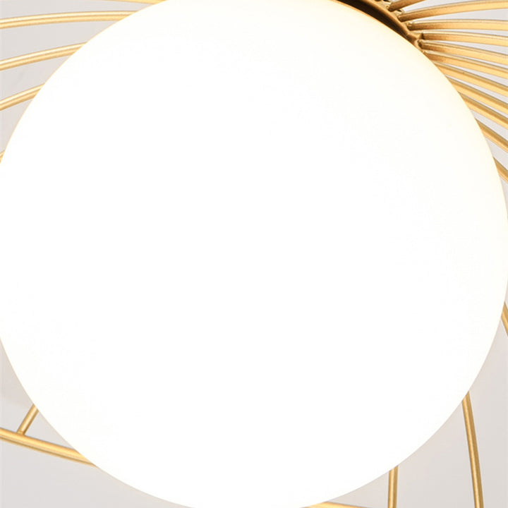 Lustre suspendu en verre et fer de style vintage traditionnel à 1 lumière pour salle à manger 