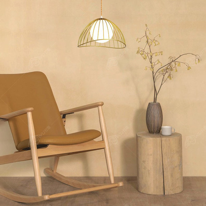 Lustre suspendu en verre et fer de style vintage traditionnel à 1 lumière pour salle à manger 