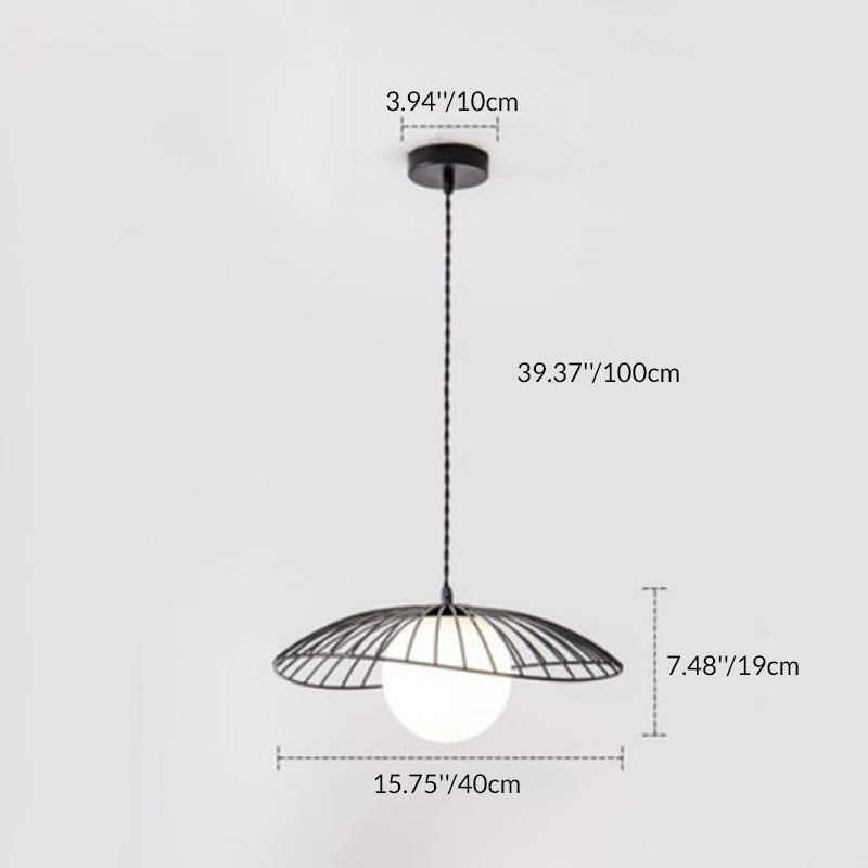 Lustre suspendu en verre et fer de style vintage traditionnel à 1 lumière pour salle à manger 
