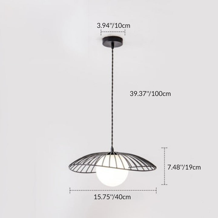 Lustre suspendu en verre et fer de style vintage traditionnel à 1 lumière pour salle à manger 
