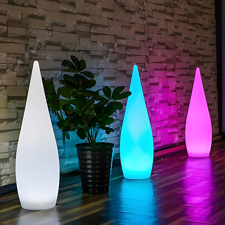 Modern Art Deco Solar Waterproof Teardrop PE LED Outdoor Lights Landscape Lights For Garden