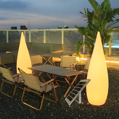Modern Art Deco Solar Waterproof Teardrop PE LED Outdoor Lights Landscape Lights For Garden