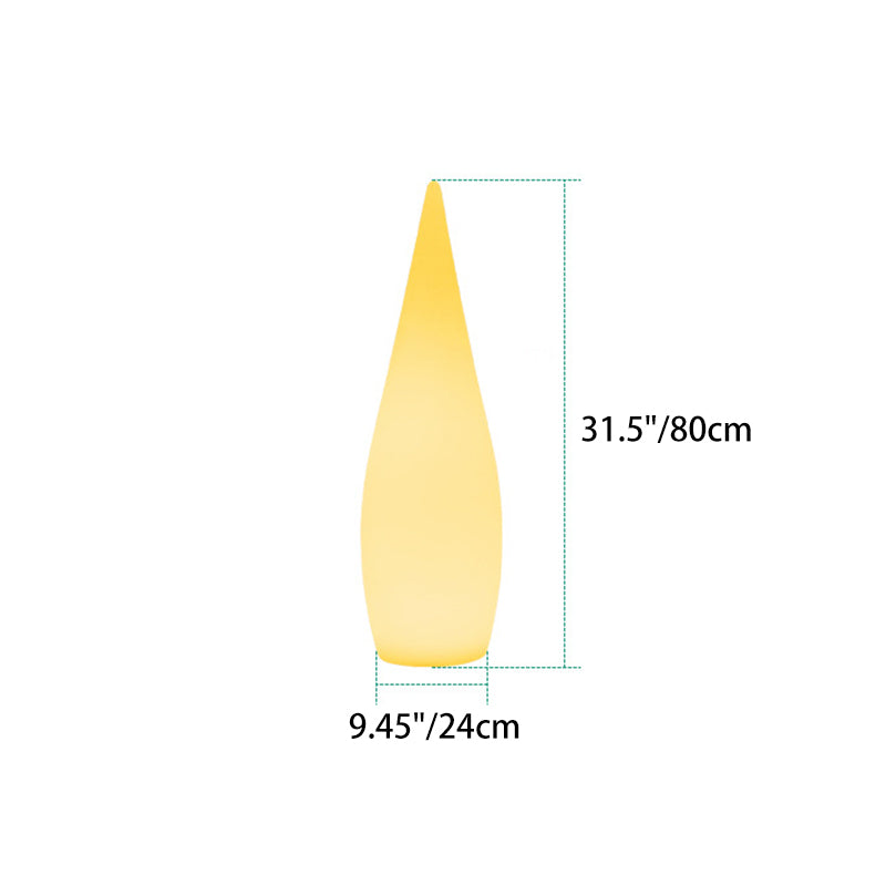Modern Art Deco Solar Waterproof Teardrop PE LED Outdoor Lights Landscape Lights For Garden