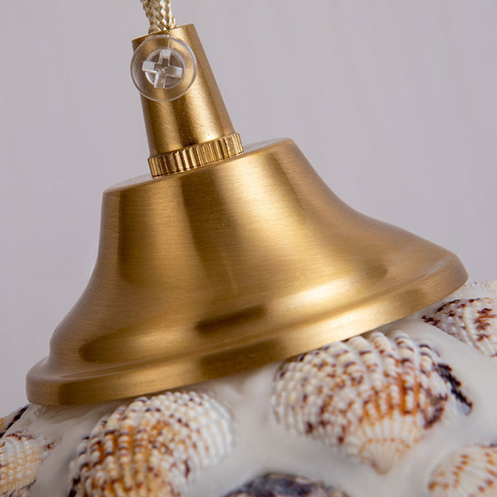 Lámpara colgante de 1 luz con pantalla de vidrio de cobre redonda de estilo Art Deco moderno para comedor 