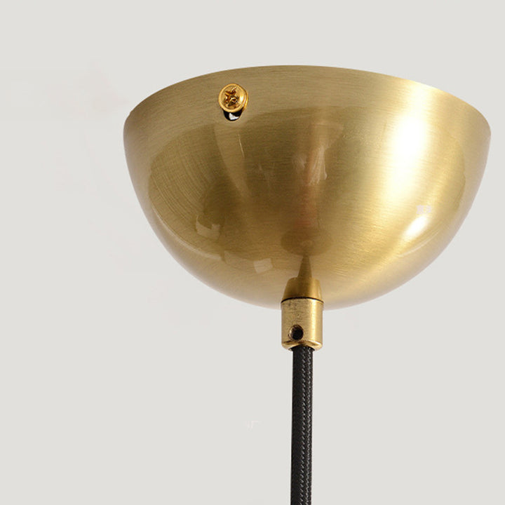 Suspension contemporaine en verre et bois de frêne en forme de bol nordique 1 lumière pour salle à manger 