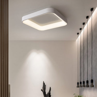 Contemporary Nordic Square Hardware Acrylic LED Flush Mount Ceiling Light For Bedroom