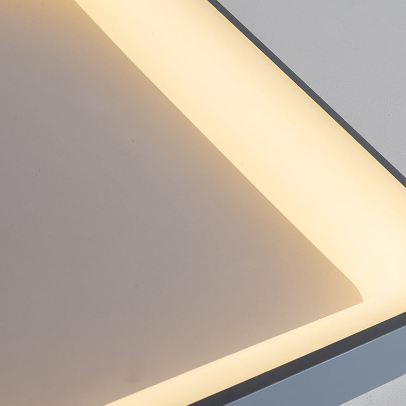 Contemporary Nordic Square Hardware Acrylic LED Flush Mount Ceiling Light For Bedroom