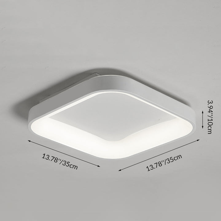 Contemporary Nordic Square Hardware Acrylic LED Flush Mount Ceiling Light For Bedroom