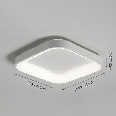 Contemporary Nordic Square Hardware Acrylic LED Flush Mount Ceiling Light For Bedroom