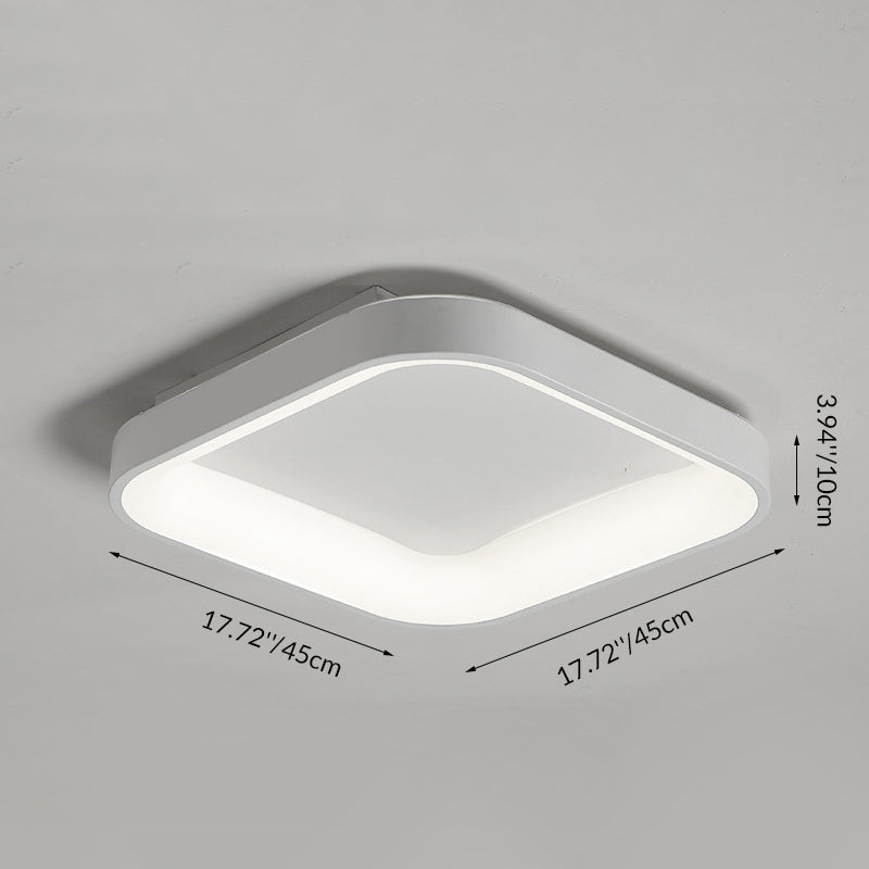 Contemporary Nordic Square Hardware Acrylic LED Flush Mount Ceiling Light For Bedroom