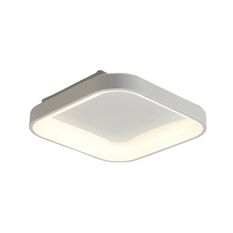 Contemporary Nordic Square Hardware Acrylic LED Flush Mount Ceiling Light For Bedroom