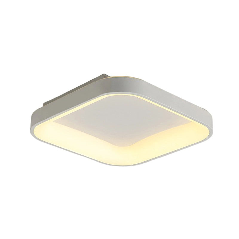 Contemporary Nordic Square Hardware Acrylic LED Flush Mount Ceiling Light For Bedroom