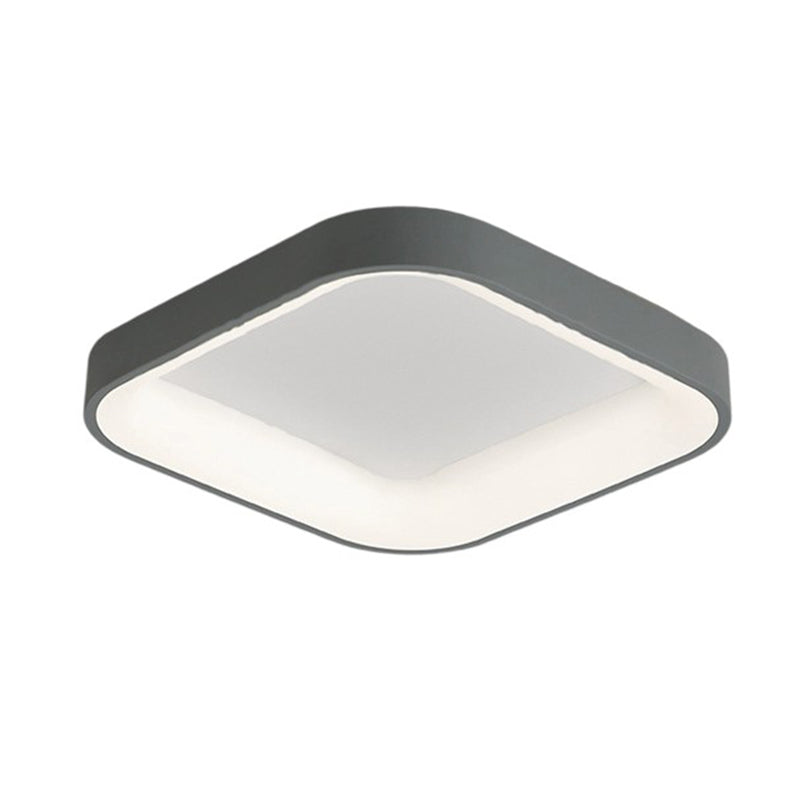 Contemporary Nordic Square Hardware Acrylic LED Flush Mount Ceiling Light For Bedroom