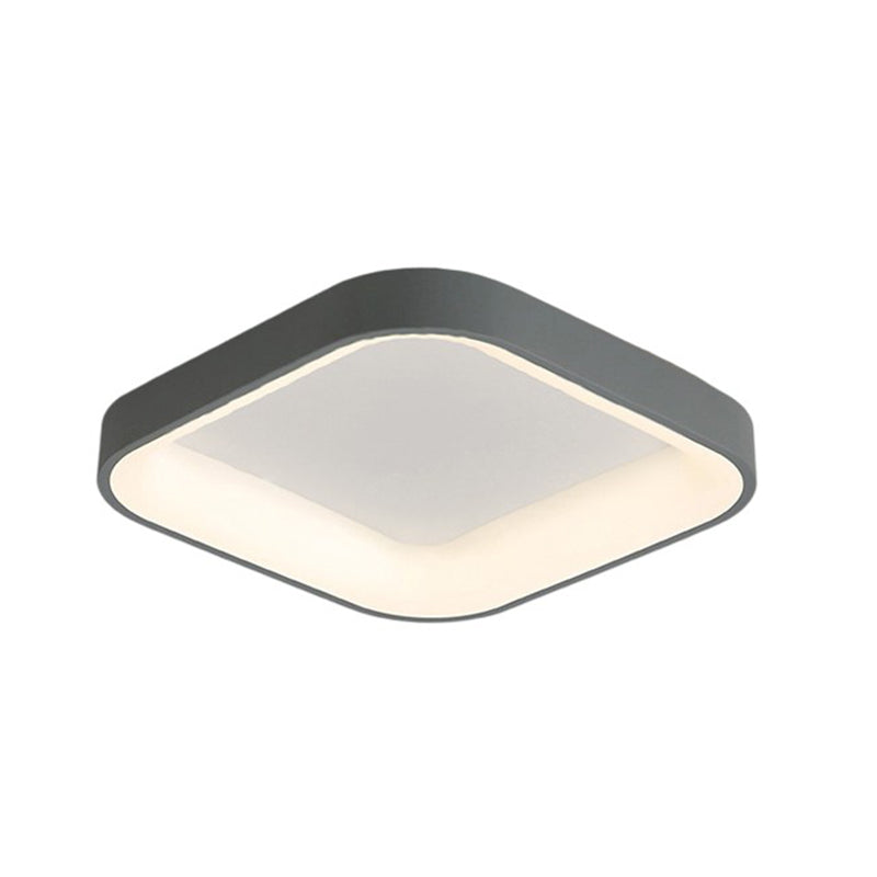 Contemporary Nordic Square Hardware Acrylic LED Flush Mount Ceiling Light For Bedroom