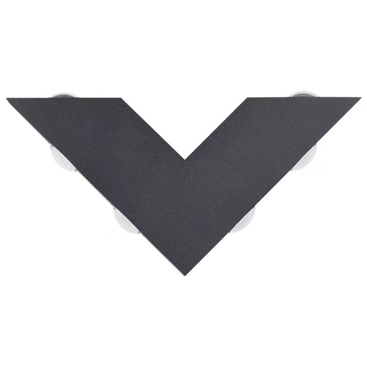 Lampe murale moderne minimaliste étanche en aluminium en forme de V avec LED pour jardin 