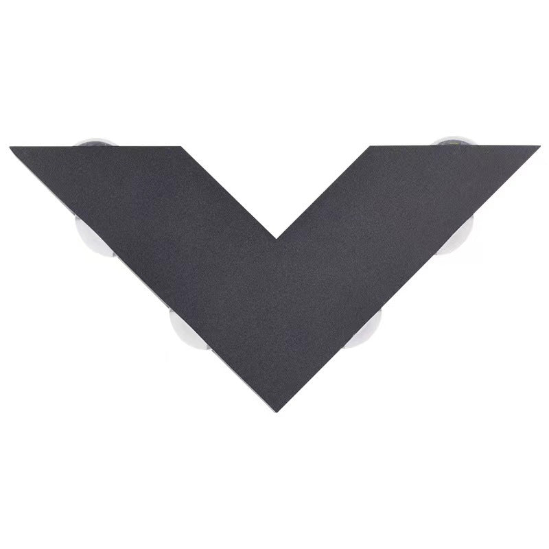 Modern Minimalist Waterproof V-Shaped Aluminum PC LED Wall Sconce Lamp For Garden