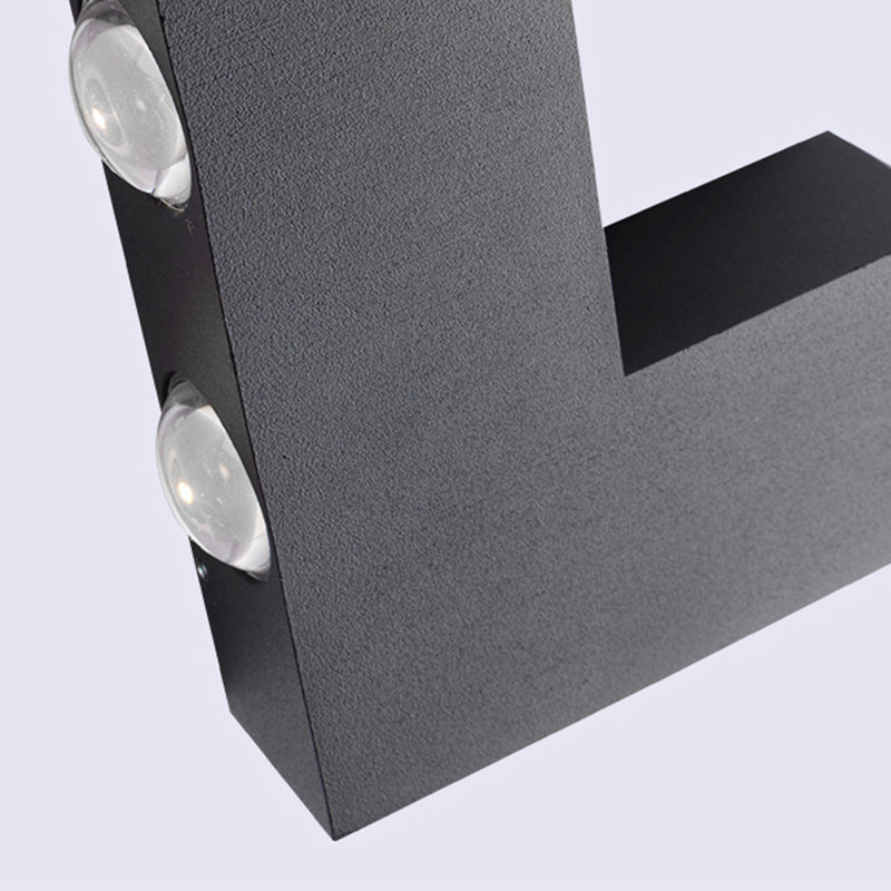 Modern Minimalist Waterproof V-Shaped Aluminum PC LED Wall Sconce Lamp For Garden