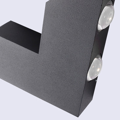 Modern Minimalist Waterproof V-Shaped Aluminum PC LED Wall Sconce Lamp For Garden