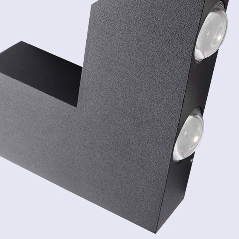 Modern Minimalist Waterproof V-Shaped Aluminum PC LED Wall Sconce Lamp For Garden