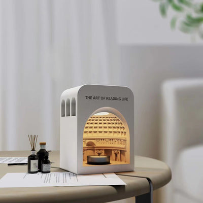 Contemporary Creative Hall-shaped Cement 1-Light Melting Wax Table Lamp For Bedroom