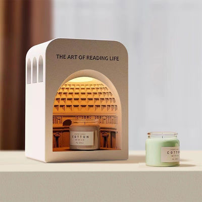 Contemporary Creative Hall-shaped Cement 1-Light Melting Wax Table Lamp For Bedroom