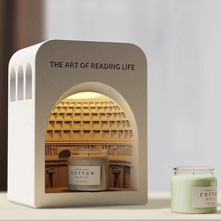 Contemporary Creative Hall-shaped Cement 1-Light Melting Wax Table Lamp For Bedroom