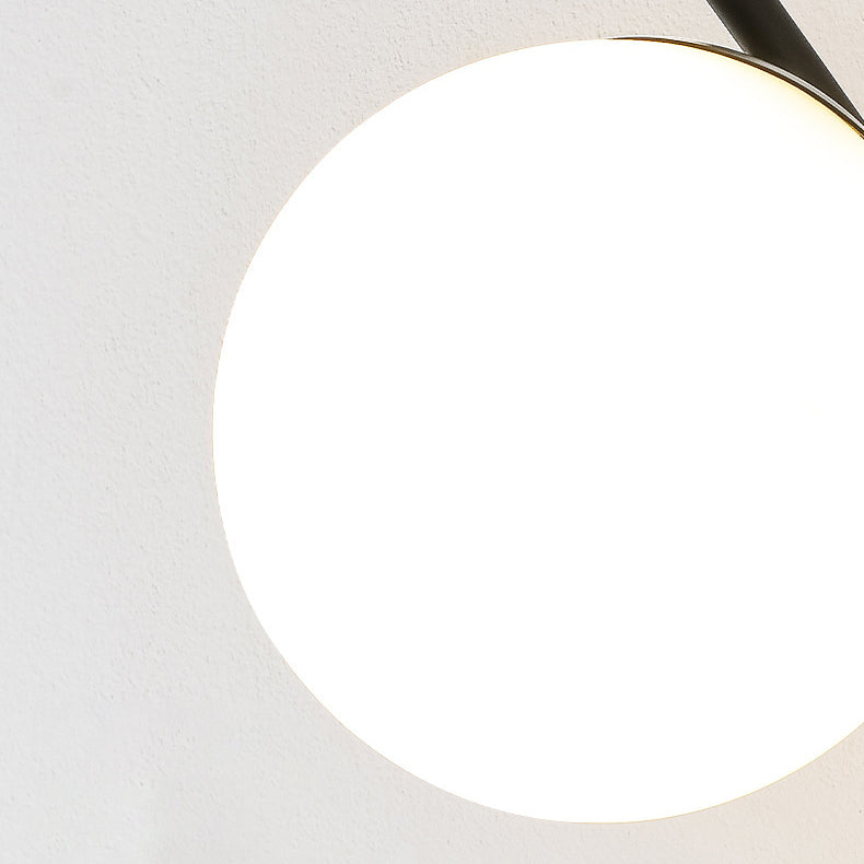 Modern Minimalist Spherical Iron Glass 1-Light Wall Sconce Lamp For Bedroom