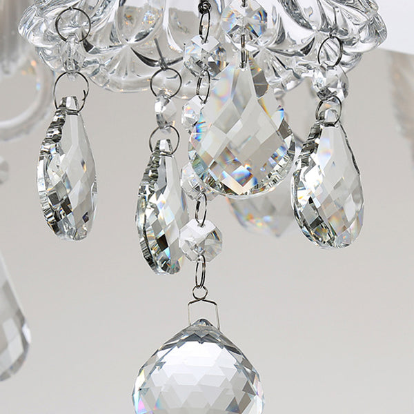 Lustre en métal et cristal en forme de bougeoir moderne de luxe à 10/12 lumières pour salle à manger 