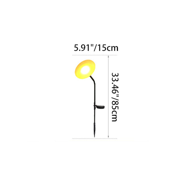 Contemporary Creative Waterproof Solar Mushroom-shaped Stainless Steel Acrylic LED Outdoor Light Landscape Lighting For Garden