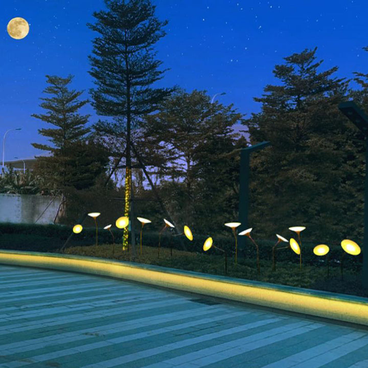 Contemporary Creative Waterproof Solar Mushroom-shaped Stainless Steel Acrylic LED Outdoor Light Landscape Lighting For Garden