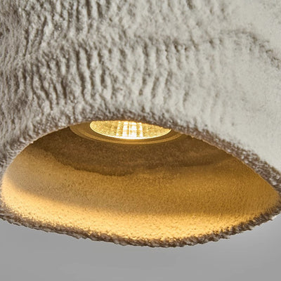 Contemporary Nordic Square Cylindrical Vase Iron Resin Fiberglass 1-Light Pendant Light For Bedroom