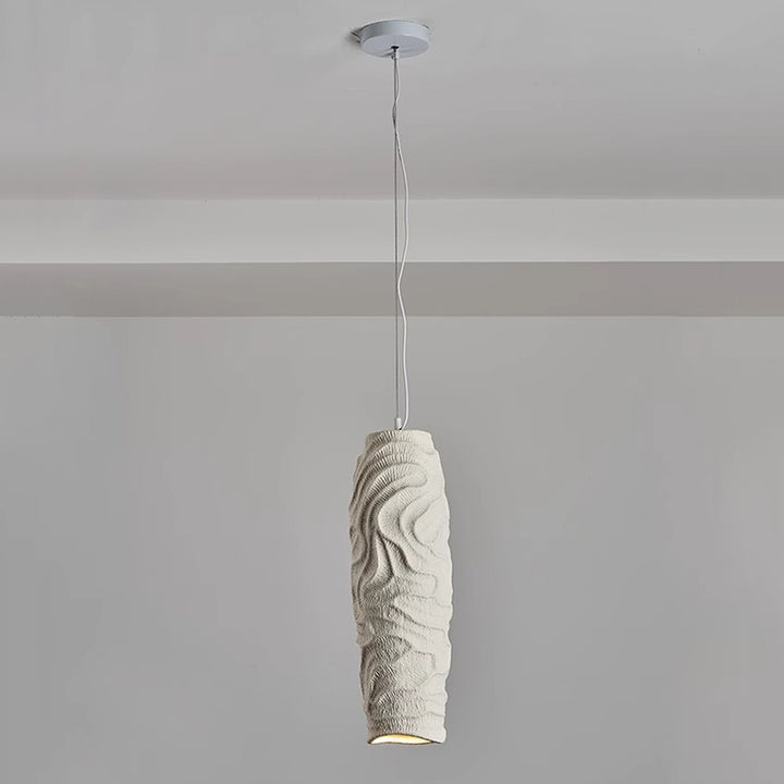 Contemporary Nordic Square Cylindrical Vase Iron Resin Fiberglass 1-Light Pendant Light For Bedroom