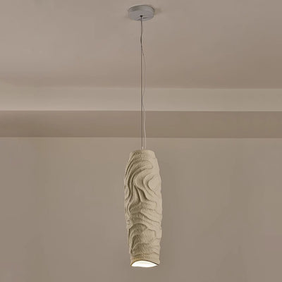 Contemporary Nordic Square Cylindrical Vase Iron Resin Fiberglass 1-Light Pendant Light For Bedroom