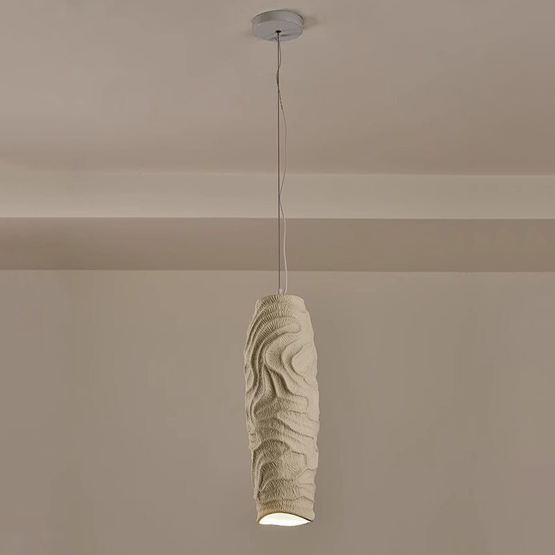 Contemporary Nordic Square Cylindrical Vase Iron Resin Fiberglass 1-Light Pendant Light For Bedroom