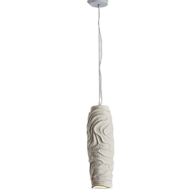 Contemporary Nordic Square Cylindrical Vase Iron Resin Fiberglass 1-Light Pendant Light For Bedroom