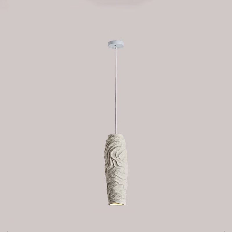 Contemporary Nordic Square Cylindrical Vase Iron Resin Fiberglass 1-Light Pendant Light For Bedroom