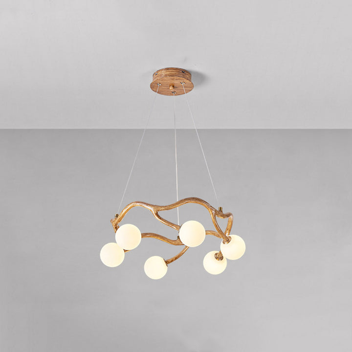 Modern Minimalist Circular Metal Resin Glass 6/8/10/12/16-Light Chandelier For Living Room