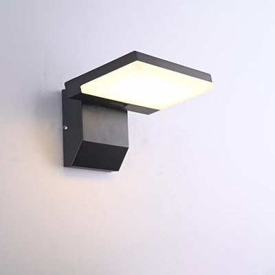 Modern Minimalist Motion Sensor Waterproof Foldable Rotatable Square Round Aluminum PC LED Wall Sconce Lamp For Garden