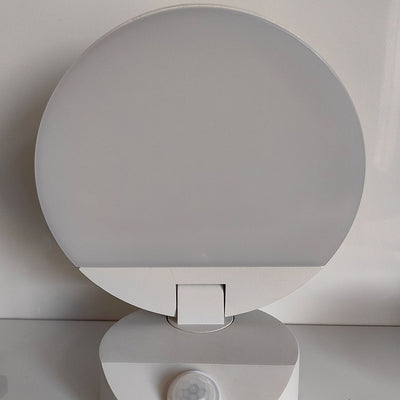 Modern Minimalist Motion Sensor Waterproof Foldable Rotatable Square Round Aluminum PC LED Wall Sconce Lamp For Garden
