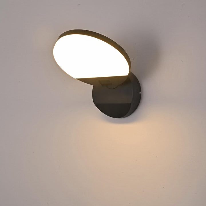 Applique murale LED en aluminium PC carrée ronde rotative pliable étanche avec détecteur de mouvement minimaliste moderne pour jardin 