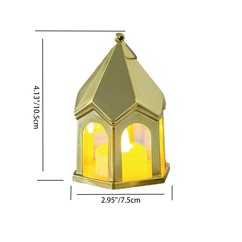 Lámpara de mesa de luz nocturna LED de PC HIPS con forma de casa de batería creativa contemporánea para dormitorios 
