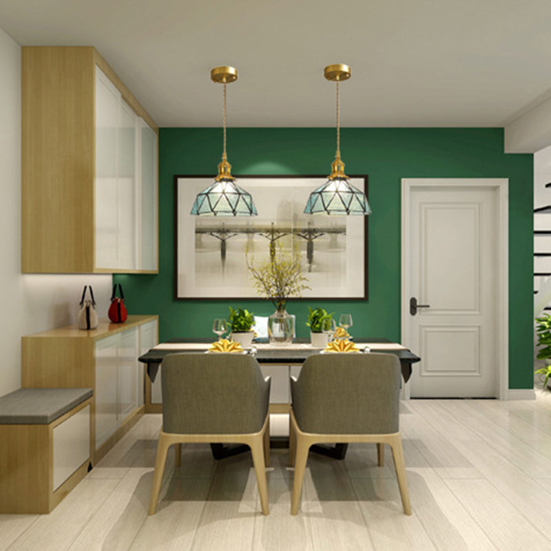 Contemporary Nordic Geometric Line Copper-Plated Glass 1/3-Light Pendant Light For Dining Room
