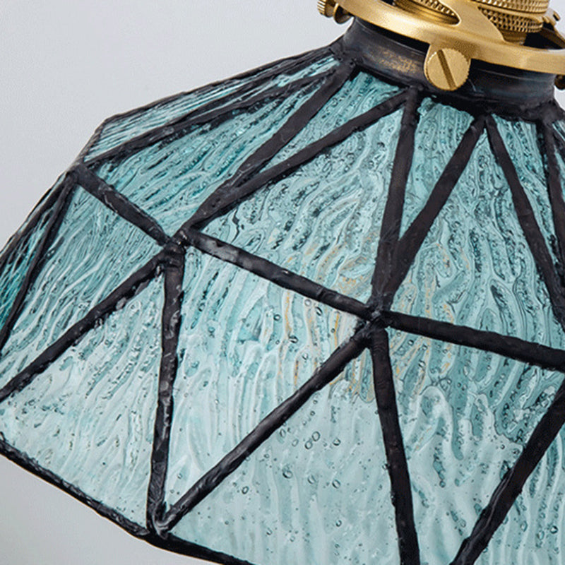 Contemporary Nordic Geometric Line Copper-Plated Glass 1/3-Light Pendant Light For Dining Room