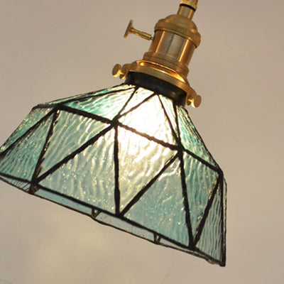 Contemporary Nordic Geometric Line Copper-Plated Glass 1/3-Light Pendant Light For Dining Room