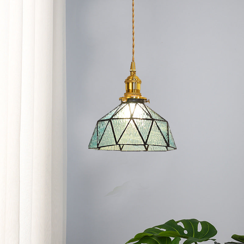 Contemporary Nordic Geometric Line Copper-Plated Glass 1/3-Light Pendant Light For Dining Room
